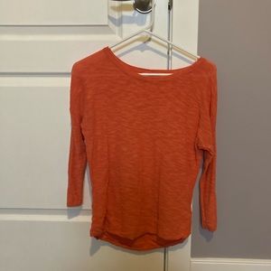 Orange long sleeve shirt